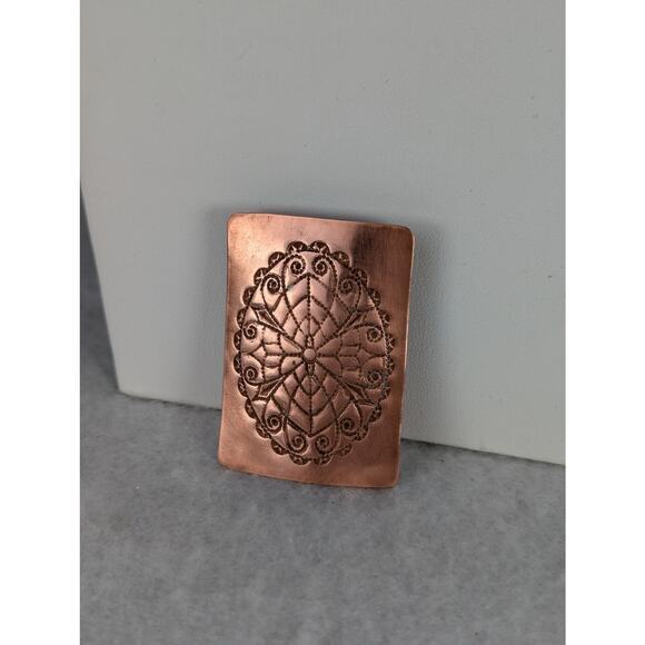 Copper etched pendant bail on back. Will accommodate a 1/4"Cord or chain NWT - Picture 4 of 5